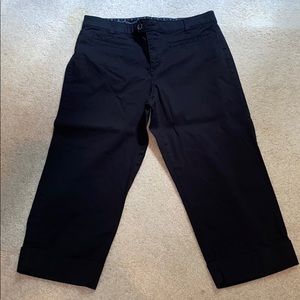 BANDOLINO Ladies cropped black twill pants
